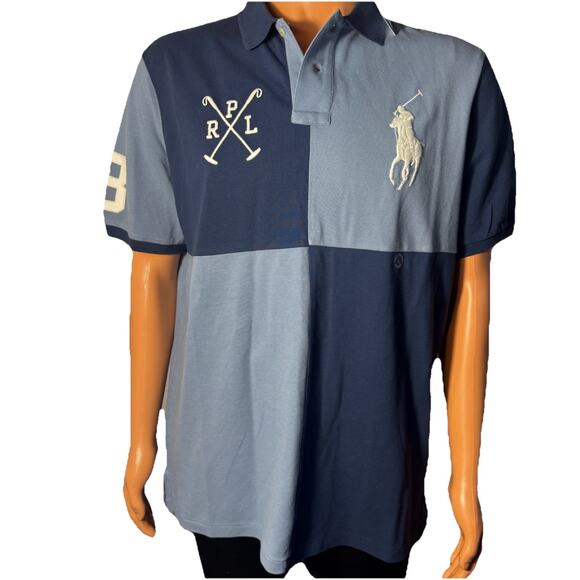 Polo Ralph Lauren Men's Large Navy/Blue Polo Shirts MSRP $138 - Picture 1 of 10